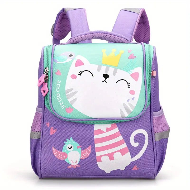 حقيبة ظهر قطة خفيفة للمدرسة Cat Cartoon Cute Backpack