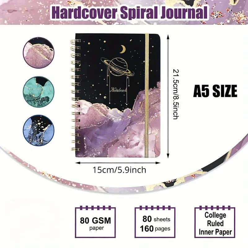 دفتر تصميم السماء بنجوم Starry Sky Pattern A5 Coil Book Notebook