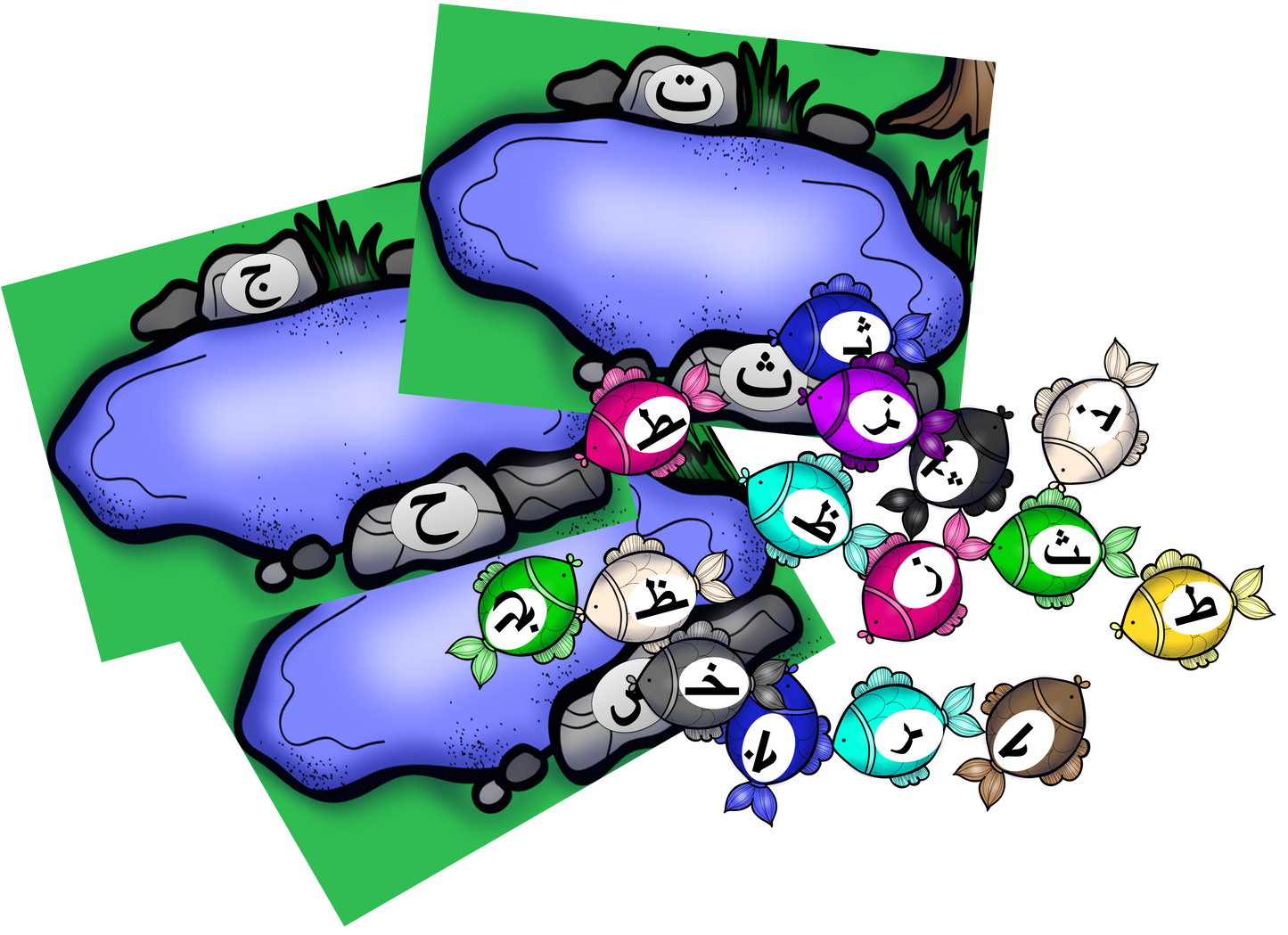 برك أشكال الحروف