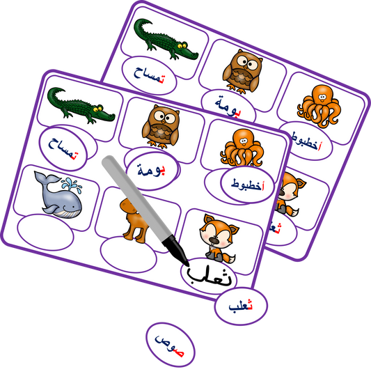 صور ودوائر لتعليم الحروف