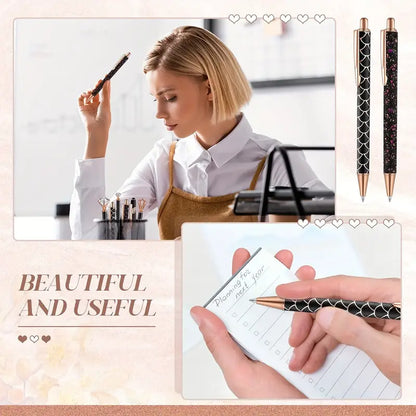 طقم 6 أقلام الأنيق  Elegant And Cute Ballpoint Pen Set 6pcs