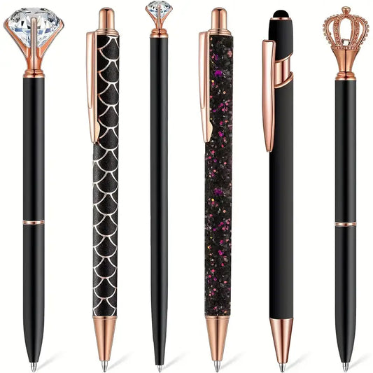 طقم 6 أقلام الأنيق  Elegant And Cute Ballpoint Pen Set 6pcs